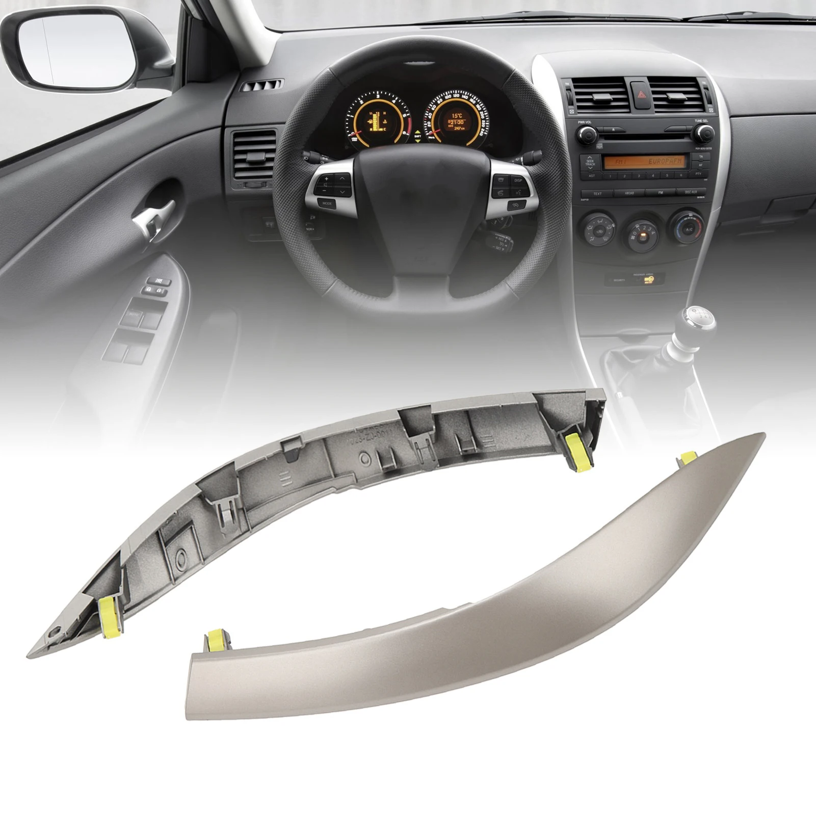 1 Pair Central Dashboard Trim Strip 55436 02330 Left And Right Side Upper Side Air Vent Pannel Strip For Corolla