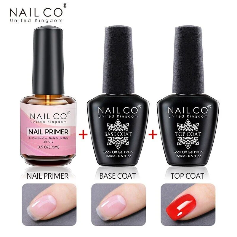 NAILCO 15ml Top Coat Base Coat Gel Nail Primer Gel Remover Nail Art Semi Permanente Lak Vernis Hybride nagelbenodigdheden