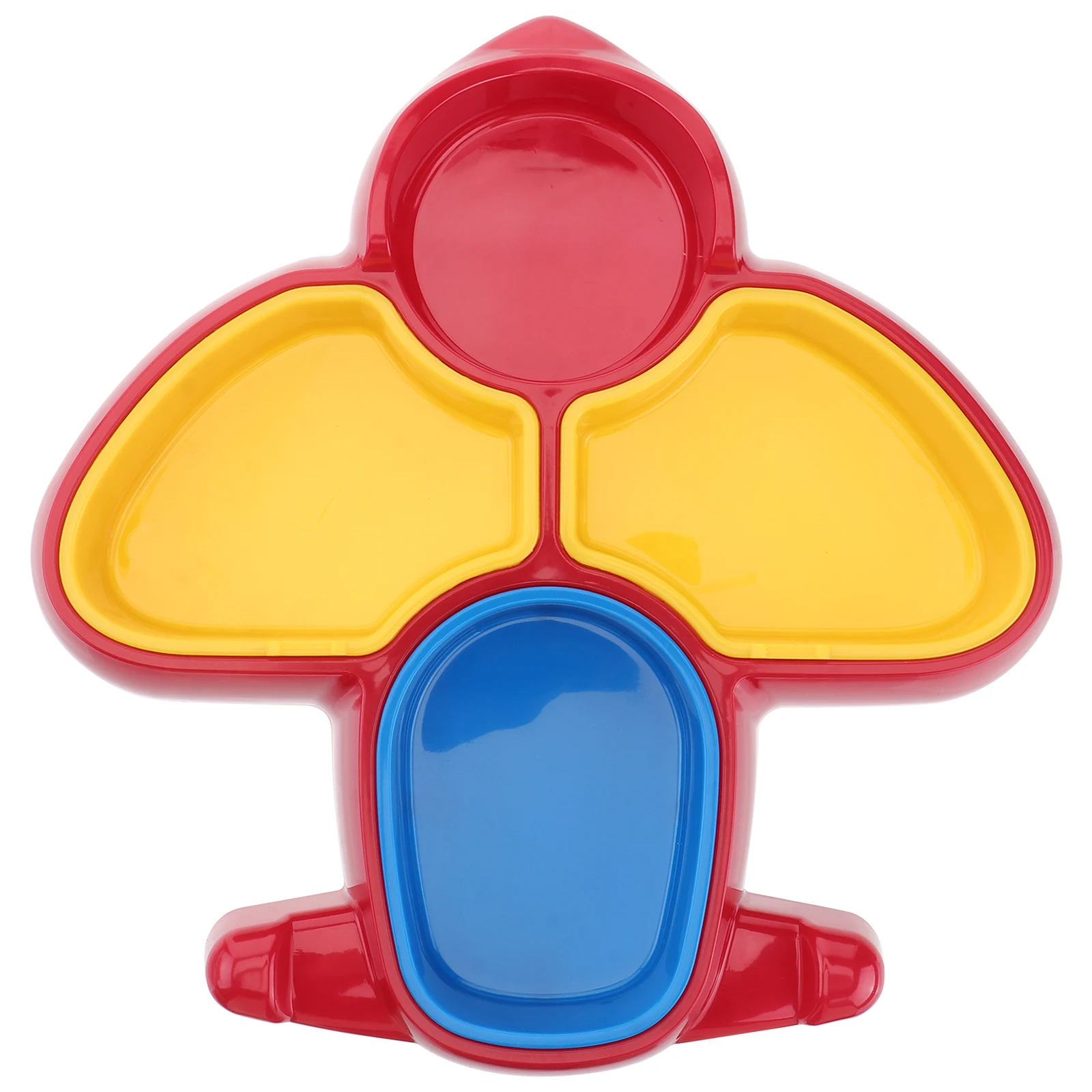 

Airplane Shaped Kids Plate ABS Plastic Durable Safe Divided Design Toddler Feeding Supplies Non Slip Heat Resistant Reusable