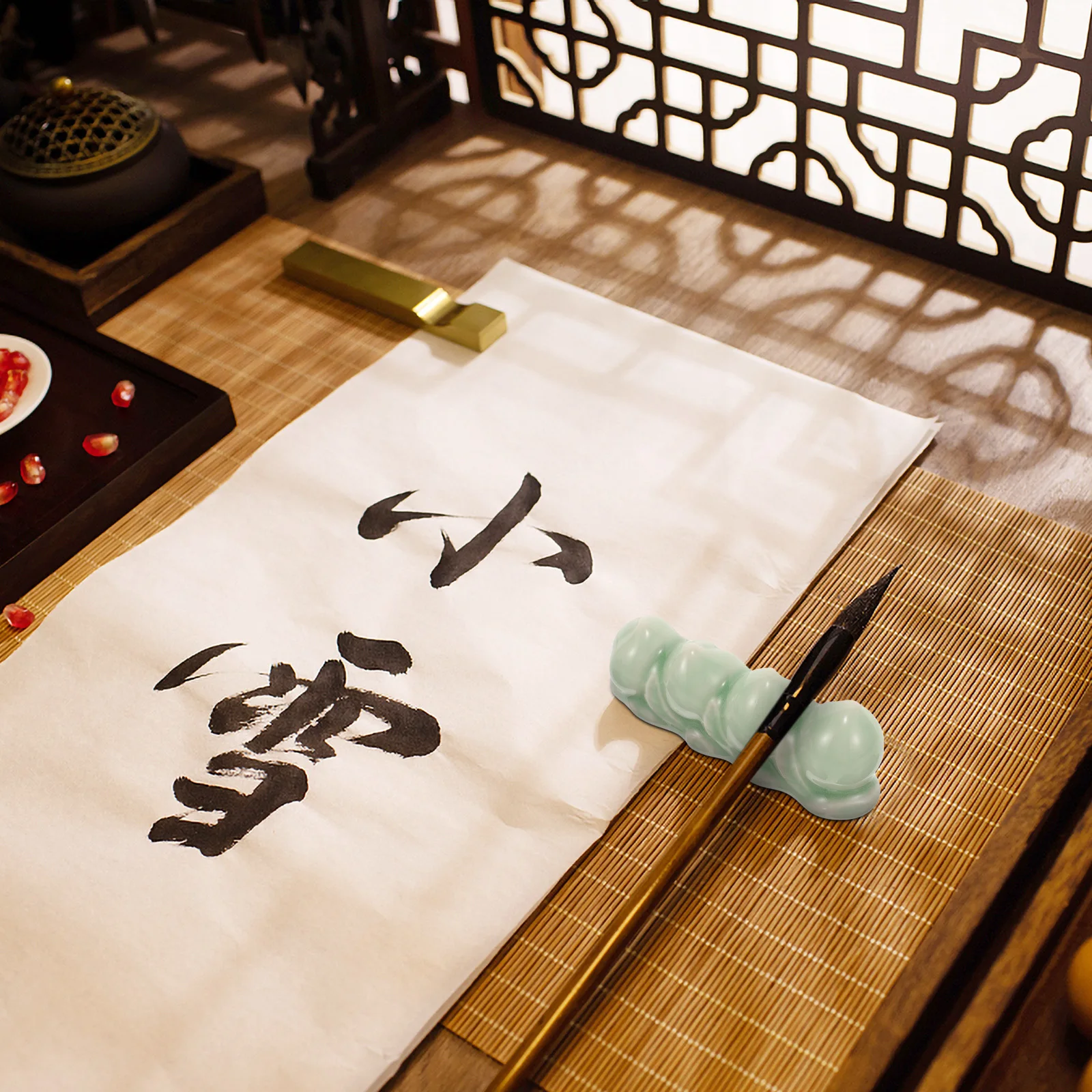 حامل فرشاة من السيراميك على الطراز الصيني لأدوات الكتابة والرسم، فكرة هدية تزيين أنيقة للدراسة #6