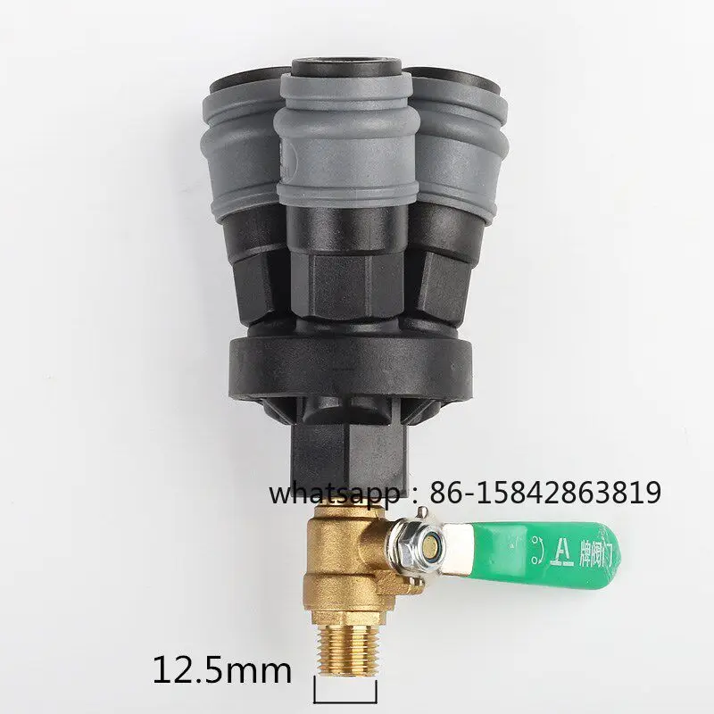 Oil-free Silent  Compressor Pump Accessories Air Outlet Quick Connector, Three-way Ball Valve Air Outlet Valve Switch