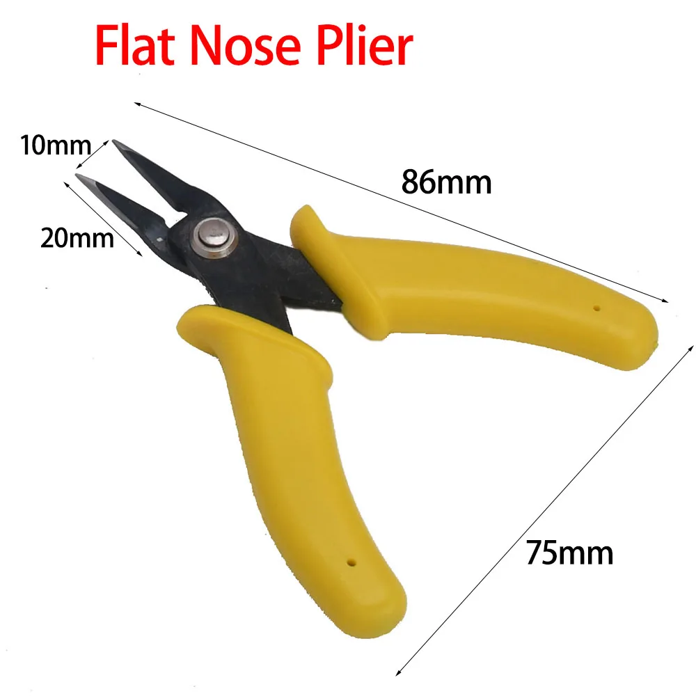 3.5inch Mini Flat Nose Pliers Micro Cut Plier Nose Plier Small Chain Pliers Smooth Jaw Fine Pliers For DIY Jewelry Making Tool