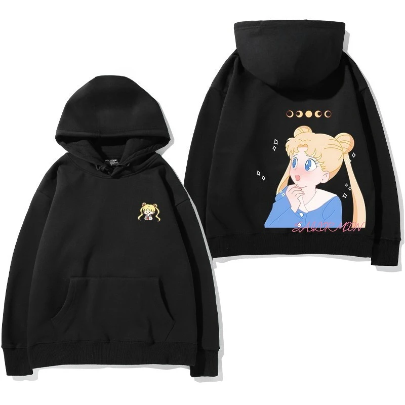 

Sailor Moon Anime Pattern Men and Women Sweet Hoodies Comfortable Unisex Oversized Autumn and Winter Sweatshirt Streetwear