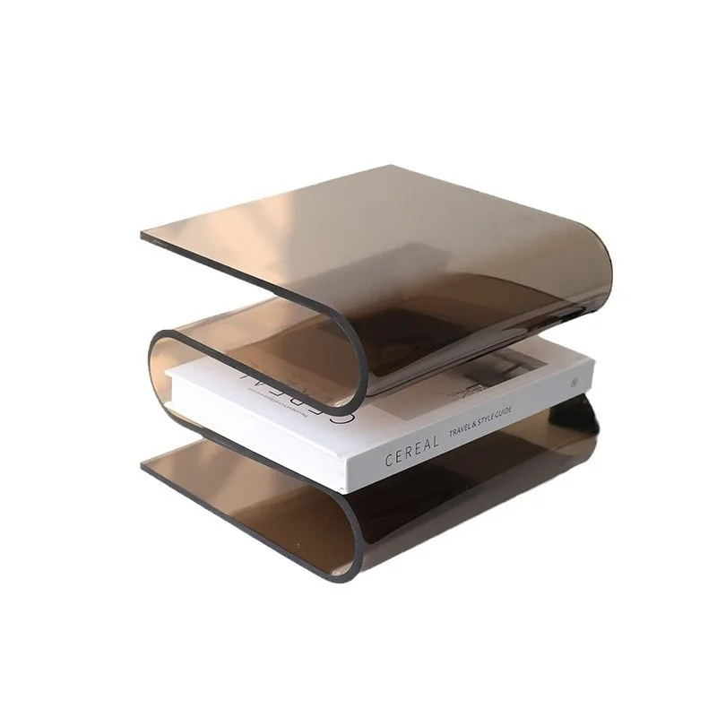 Modern simple acrylic book stand model room living room magazine ornament