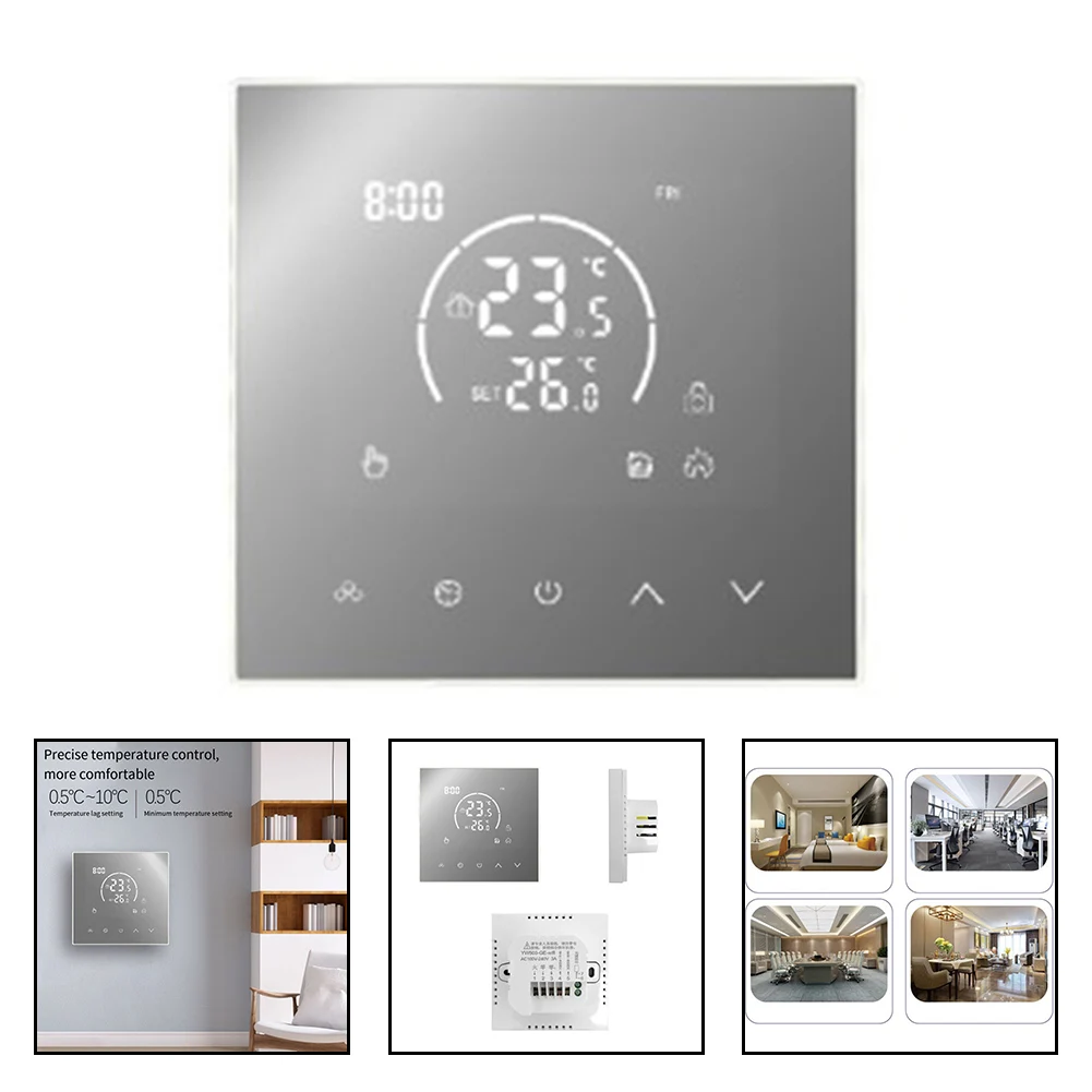 Heater Compatible Smart Thermostat Featuring User Friendly Interface Temperature Lag Settings and Safety Locks