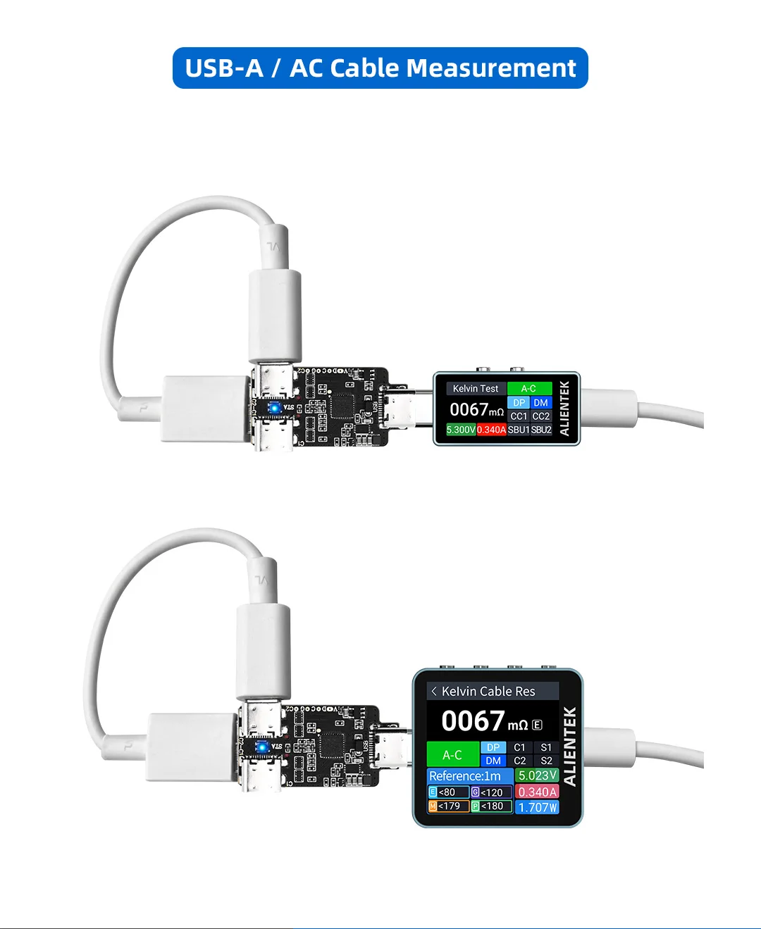 ALIENTEK OA1 USB-Widerstandsmessmodul, unabhängige Drahtwiderstandsmessung mittels Kelvin-Vierleiter-Technik – Detail 6