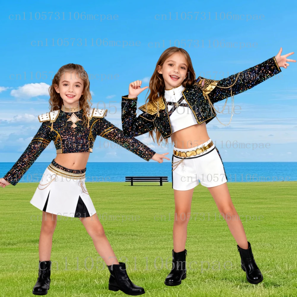 

Kids Girls Kpop Demon Hunters Rumi Zoey Mira Cosplay Fantasy Costume Disguise for Child Roleplay Outfits Halloween Carnival Suit