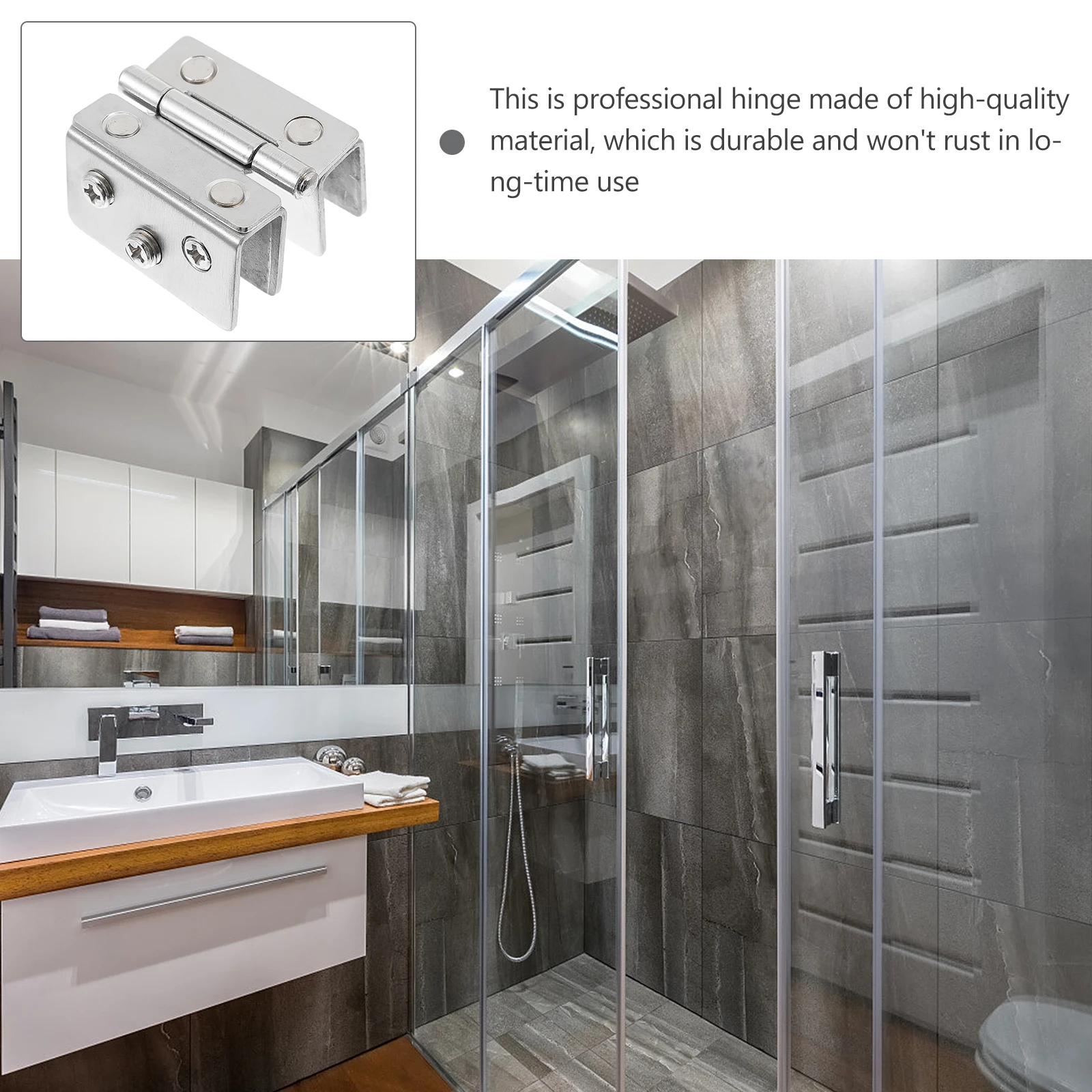 

2pcs Glass Hinge Stainless Steel Double Side For Stainless Steel Hinges For Cupboard Wine Display Furniture