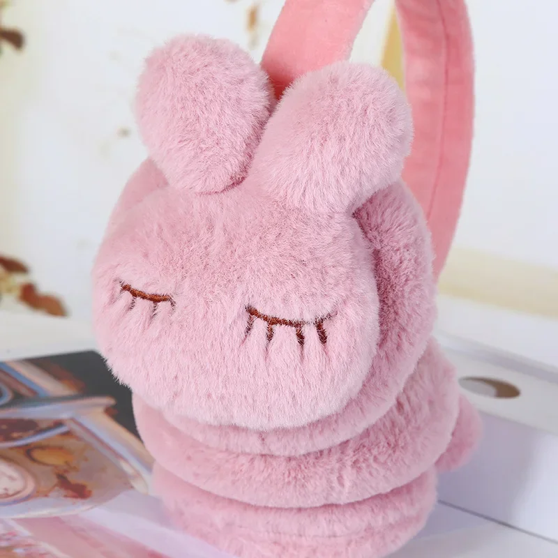 Cache-oreilles lapin chaud en peluche pour enfants, bande de sauna Kawaii, couverture d'oreille réglable douce, optique, accessoires pour filles, extérieur, hiver