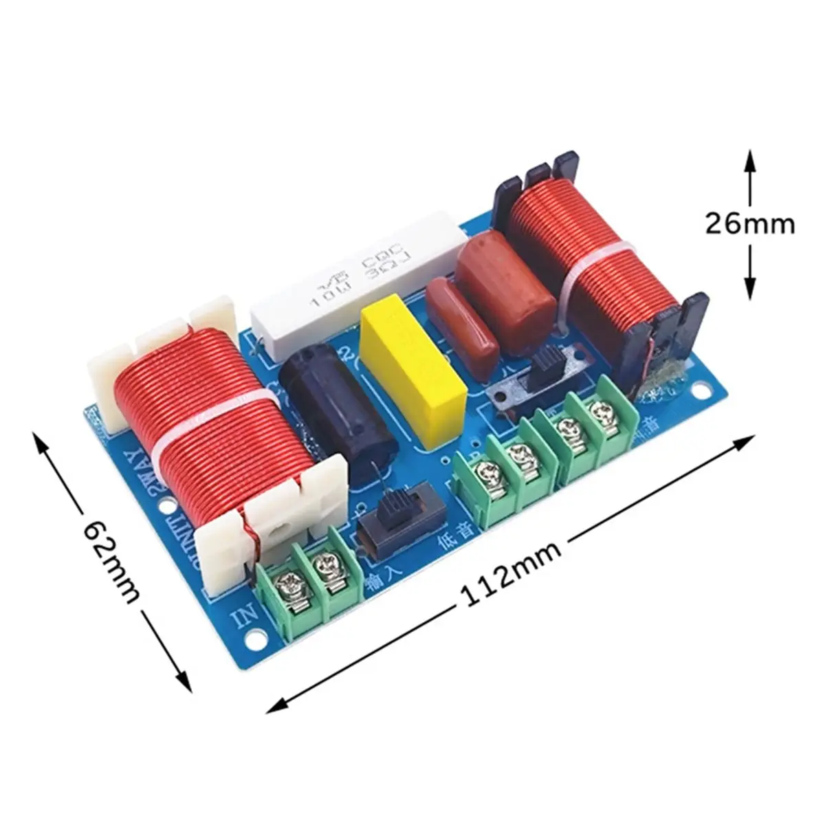

2-полосный динамик 250 Вт, делитель звуковой частоты, 2500-3000 Гц, Hi-Fi кроссовер, модуль фильтра динамика, схема для обновления звука