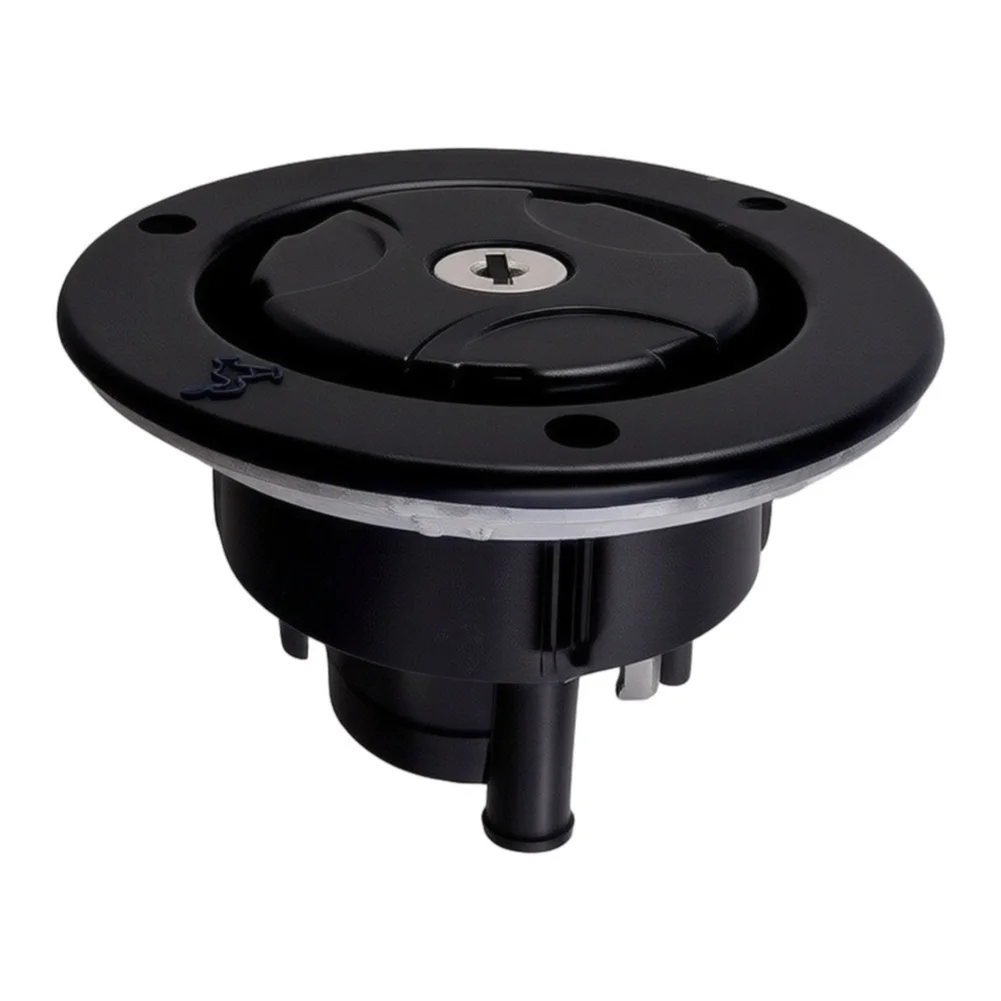Freshwater Inlet for Trailers and Motorhomes Featuring Secure Lock Cap and Compatibility with Standard RV Plumbing