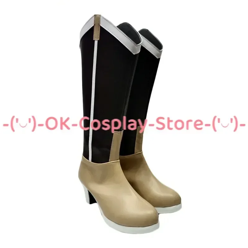 [Customized] Puella Magi Madoka Magica Tomoe Mami Cosplay Shoes Anime Roleplay Props Halloween Carnival Party PU Leather Boots