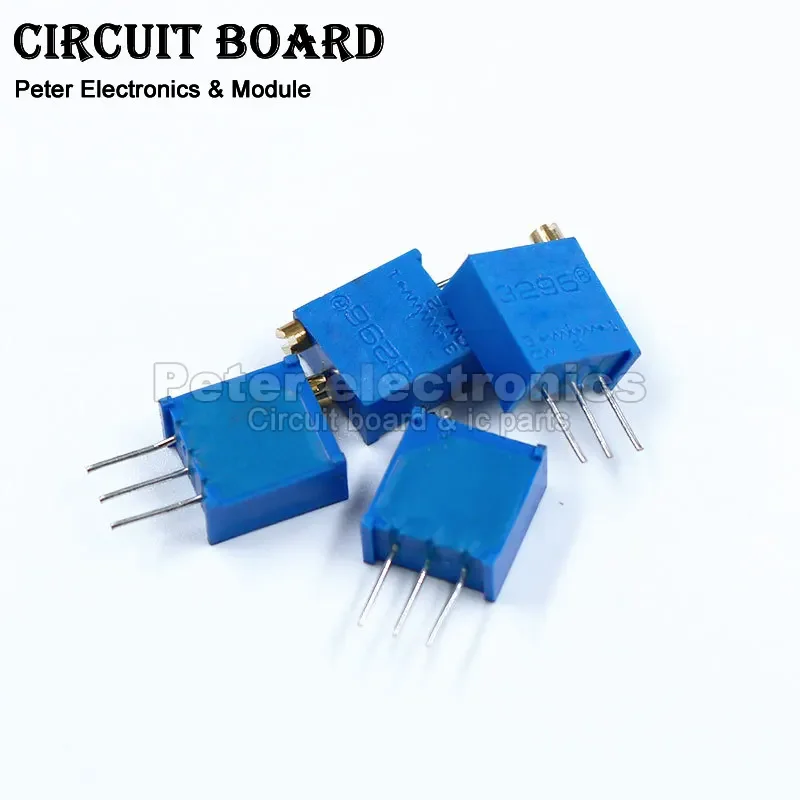 10Pcs 3296W Potentiometer Precision Adjustable Resistors Multi-Turn Trimmer 50 100 200 500 1K 2K 5K 10K 20K 50K 100K 200K 500K