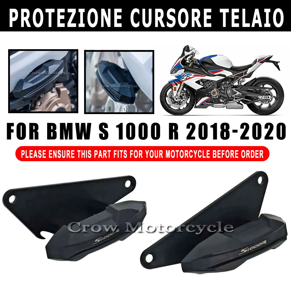 

NEW Moto Frame Sliders Protector Guard Anti-Fall Glue Falling Protection Pads Set For BMW S1000R S 1000 R 2018-2020 2021 2022