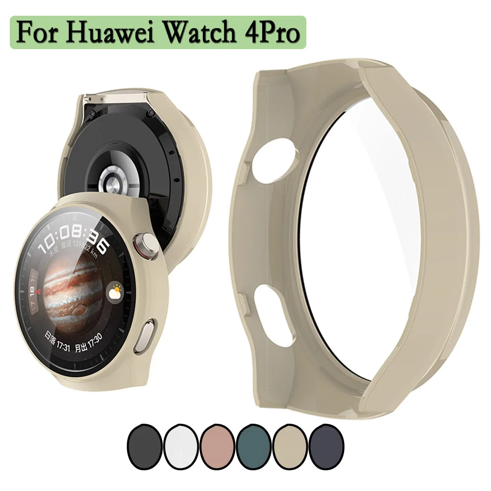 เคสสำหรับ Huawei Watch 4 Pro space/Earth Watch พร้อมกระจกนิรภัยแบบแข็งป้องกันรอยขีดข่วน