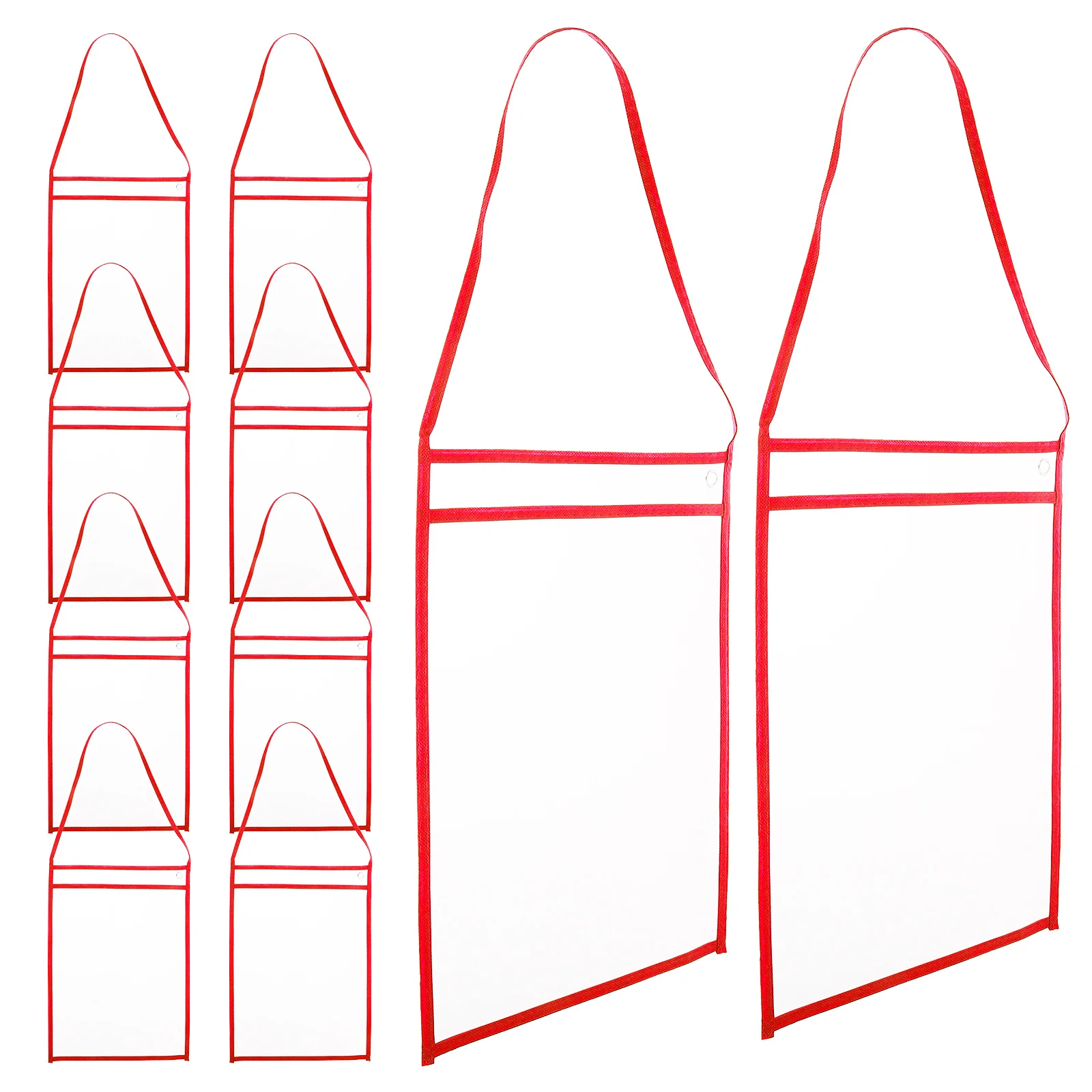 10 tasche trasparenti per documenti, organizer per documenti, custodia trasparente cancellabile a secco, per uso domestico e ufficio, porta biglietti, cartella di file