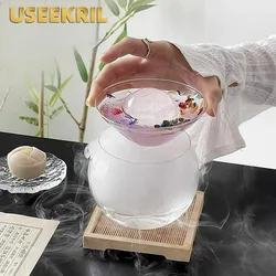 Molecular Wine Glass Cup Decoration Dry Ice Glasses Cup Creative Cocktail Glasses Cups Martini Cups Special Glass Cups Bar Tools