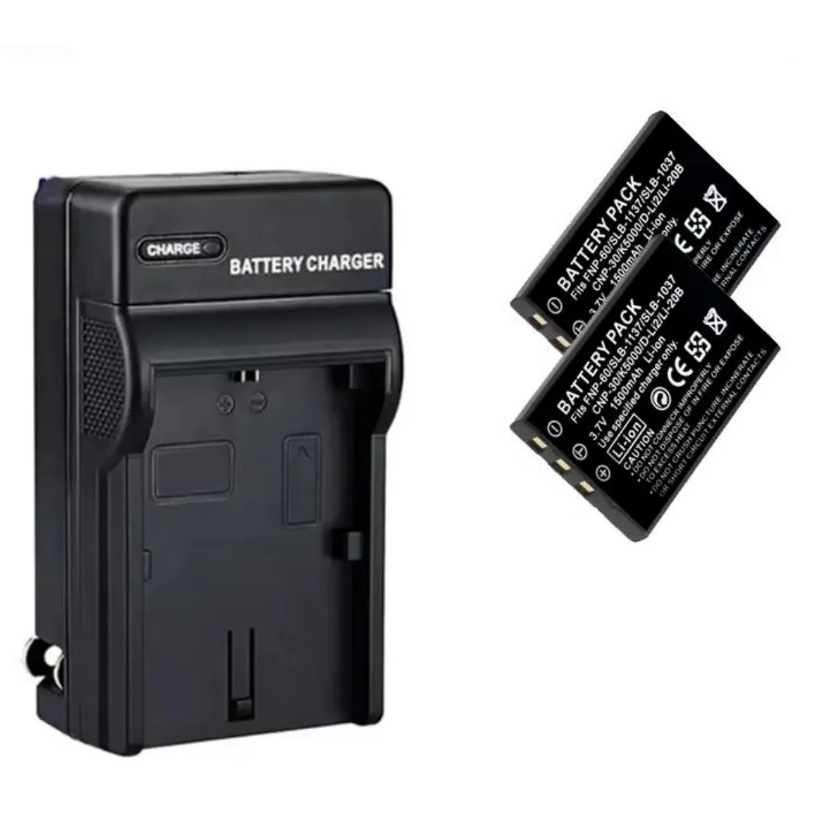 NP-60 NP60 Battery and LED Charger for Fujifilm NP-60 Kodak KLIC-5000 Samsung SLB-1137 Olympus LI-20B FinePix 50i 601 F401