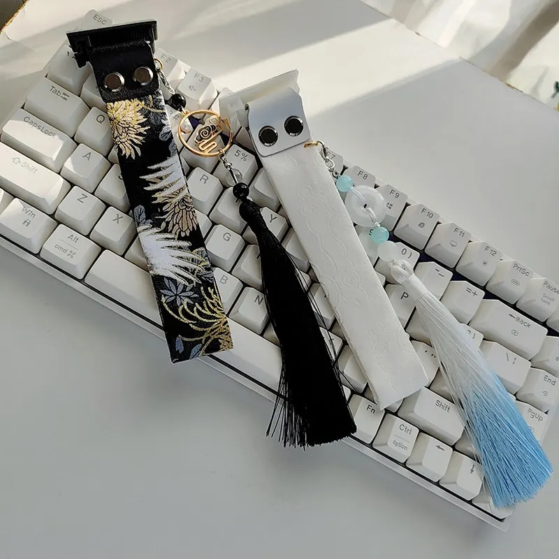 Handmade Customize Keyboard Ribbon Keyboard Cute Strapcute Tape Decorations Cute Chinese Style Mechanical Keyboard Accessories
