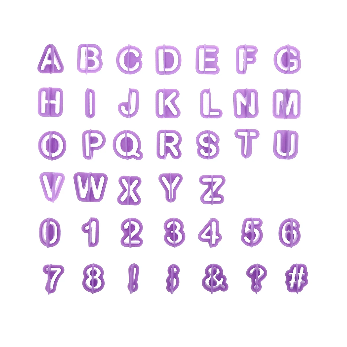

40pcs Cookie Cutters Mold DIY Alphabet Letter Biscuit Mould Fondant Cake Number Lightweight Portable Various Shapes for Baking