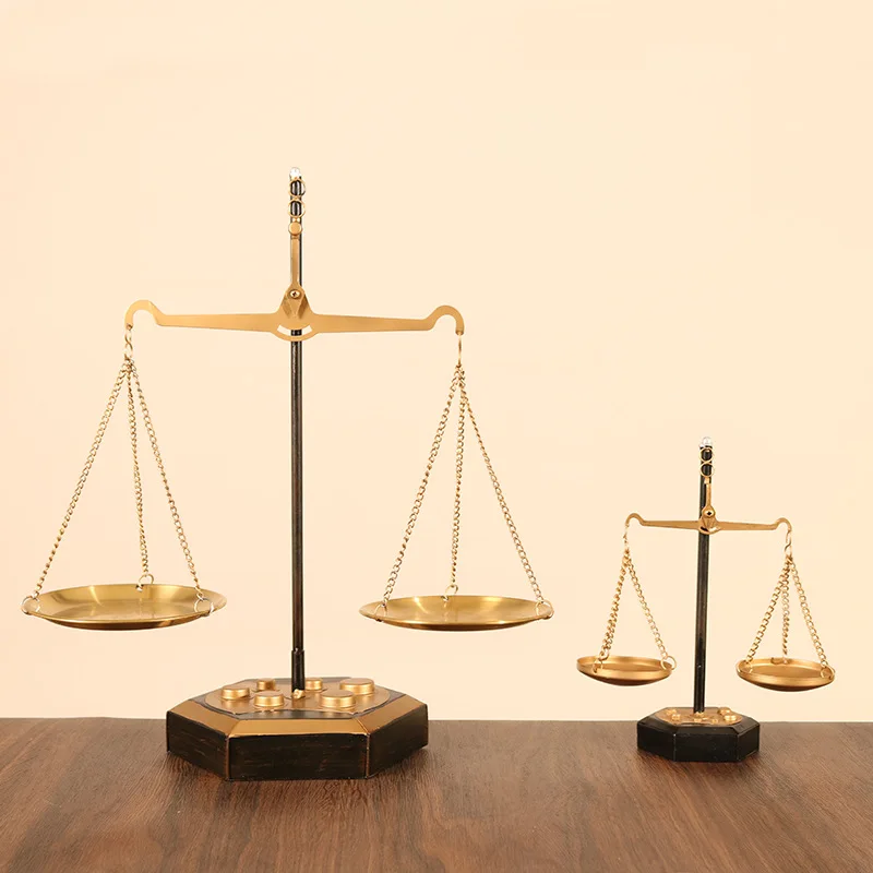 Creative Desktop Ornament Retro Nostalgic Old-fashioned Handmade Wrought Iron Balance Craft Scale Porch Window Decoration