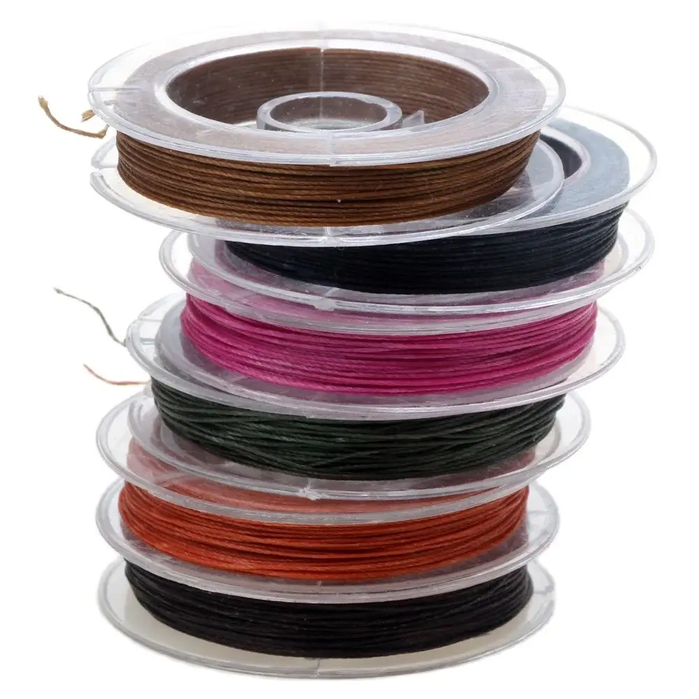 

0.3MM 20M/Roll Colored Round Wax Thread DIY Hand Sewn Luggage/Wallet/Woven Bracelet/Necklace And Other Decorations