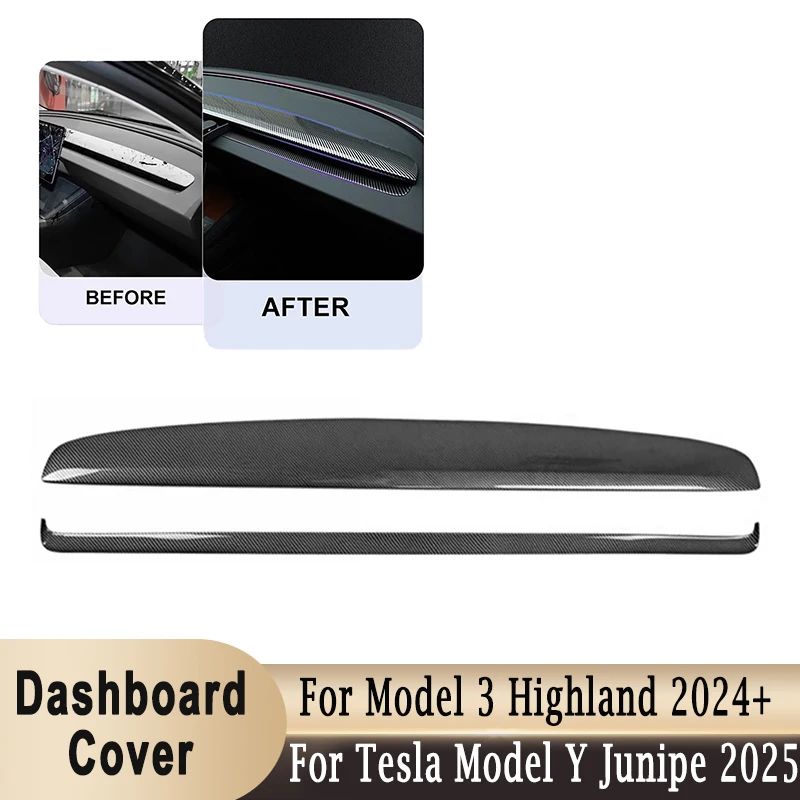 Autocollant décoratif pour tableau de bord de Console centrale avant, pour Tesla modèle Y Juniper Launch 2025/modèle 3 Highland 2024 – 2025