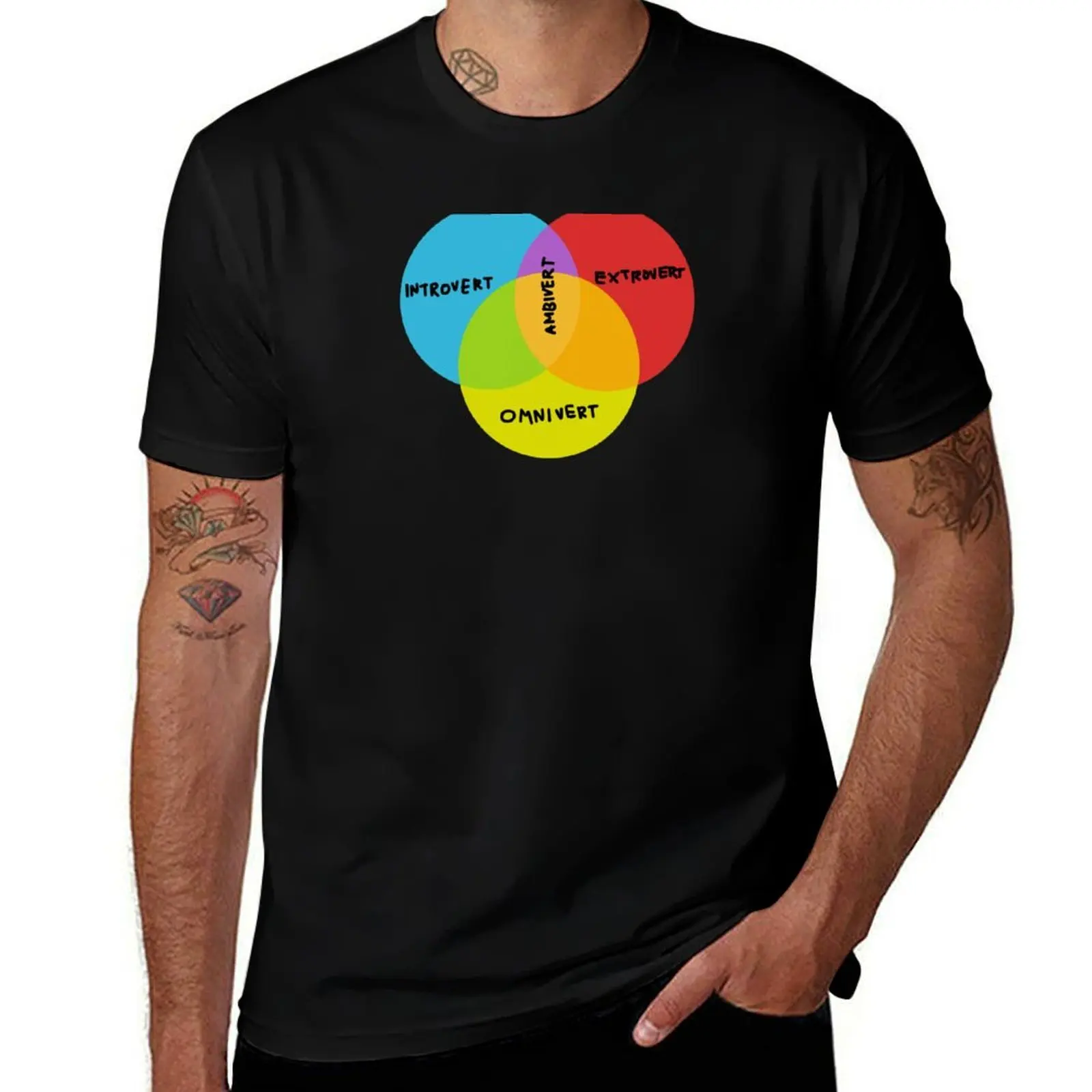 

OMNIVERT EXTROVERT VENN INTROVERT AMBIVERT T-Shirt Casual Soft Cotton Short Sleeve Tee