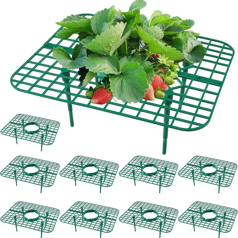 

10pcs Strawberry Stand Frame Holder Balcony Planting Rack Fruit Support Plant Flower Climbing Vine Pillar Gardening Stand