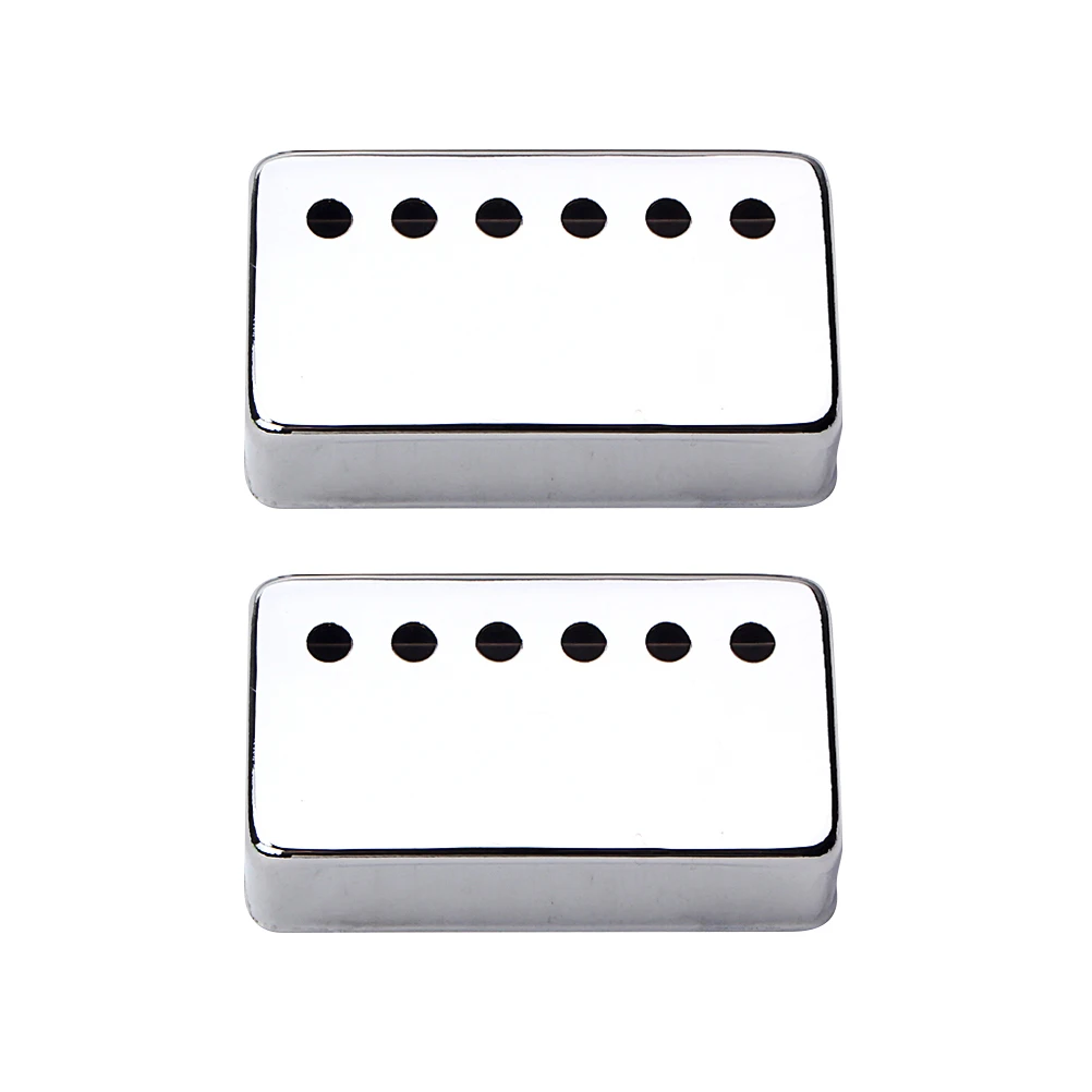 

2pcs Dual Pickup Guitar Electric Humbucker Metal 6 Holes Lightweight Durable Anti Rust 6 Holes Pickup Cover Classic Design