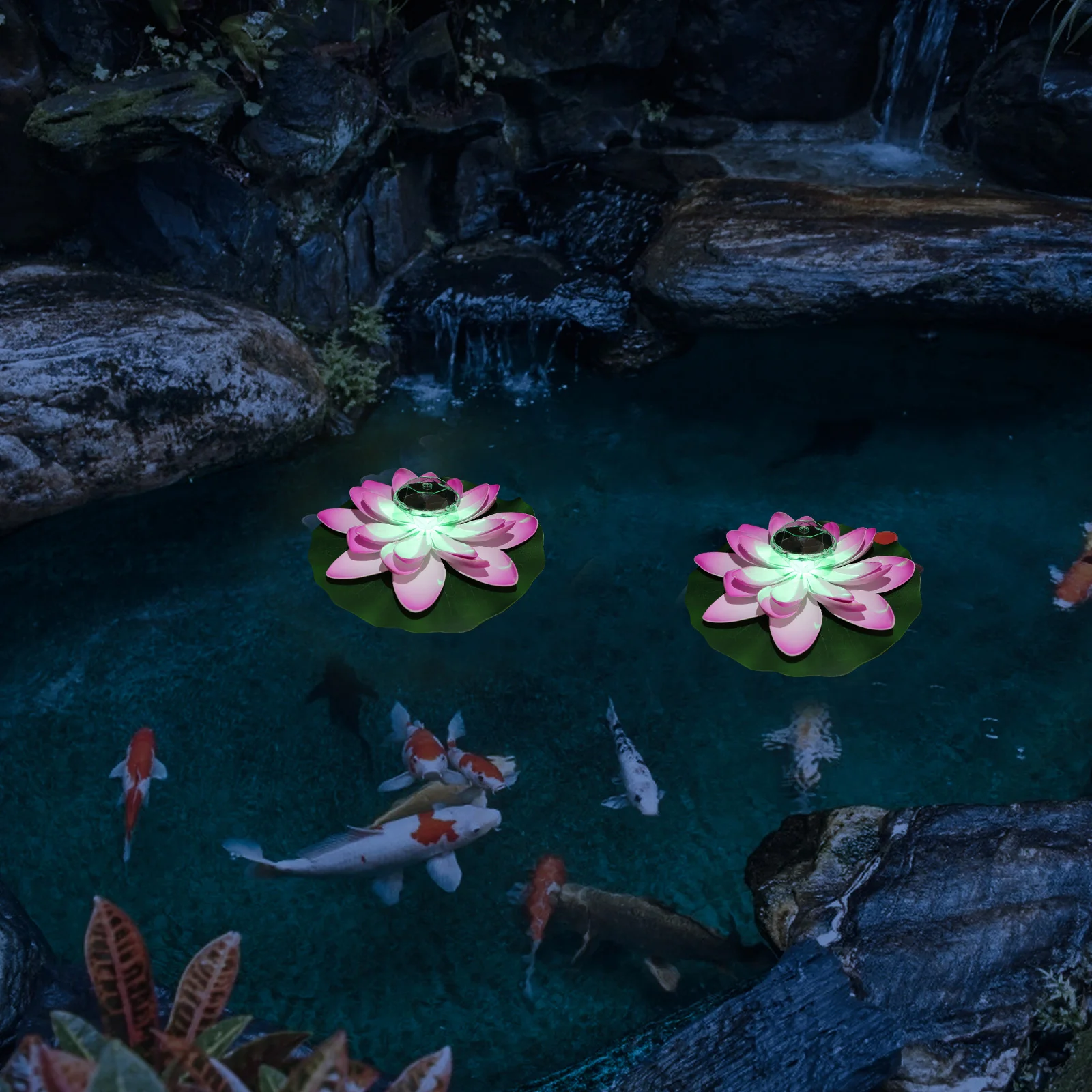 

Solar Powered Lotus Lights Pond Decoration LED Lotus Outdoor Waterproof Lighting Gifts