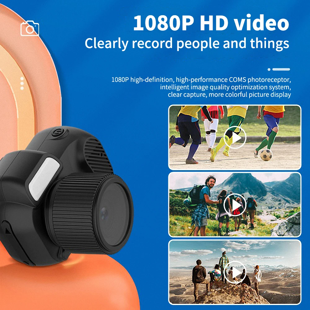 Portable Mini Camera With 0.96in Screen CMOS Indoor Home Outdoor 1080P Sports Vintage Video Recorder Support TF Card Y3000