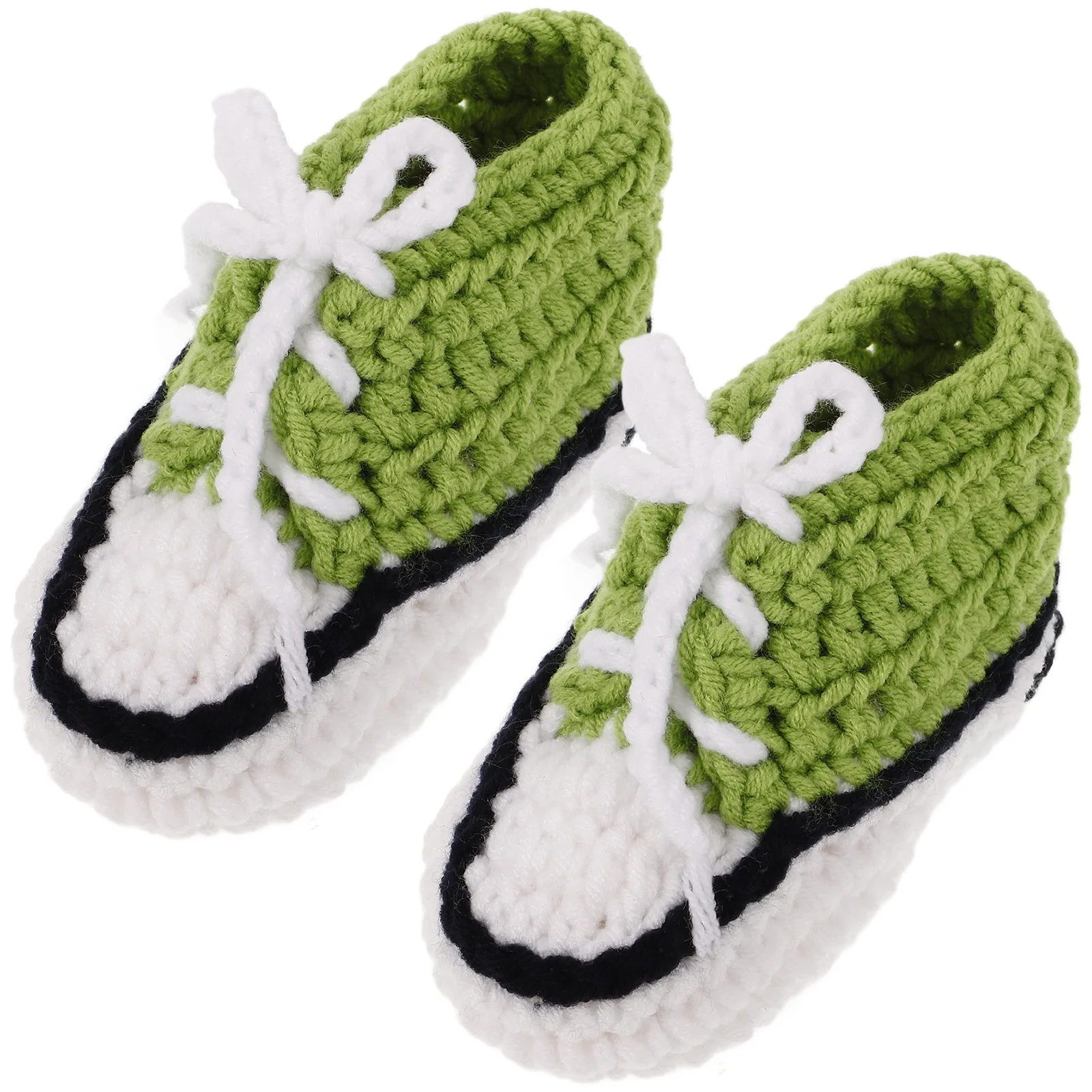 الأخضر 10 سنتيمتر الطفل الكروشيه الجوارب لينة محبوك أحذية للرضع 0-12 متر الدافئة تنفس رائعتين تصميم متماسكة حذاء طفل