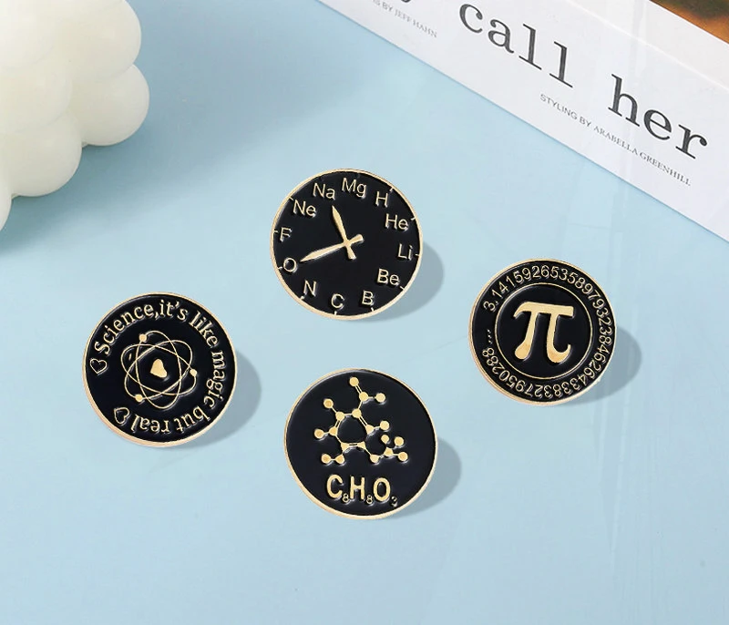 Bag Pin Lapel Badge Knowledge Jewelry Gift for Kids Friends Science Is Real Magic Enamel Brooch Chemical Element