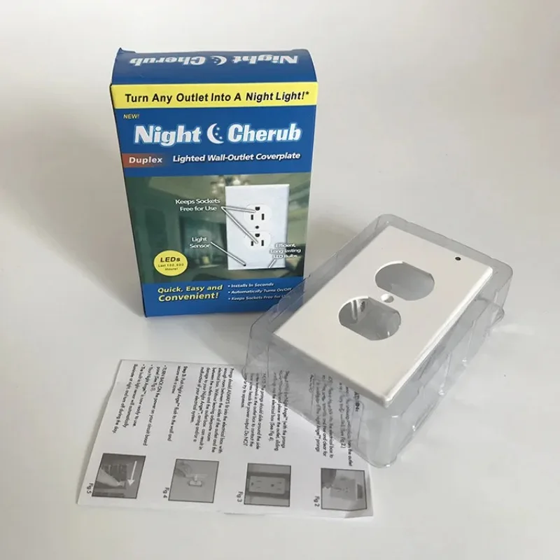 Nieuwe Amerikaanse Standaard Stopcontact Panel Lamp Keuken Gang Nachtlampje Switchlight Socket Nachtlampje Led Lamp