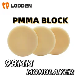 ante tablicy dentystycznej monochromatyczny blok PMMA otwarty System (98mm) * 12-25mm do laboratorium dentystycznego CAD/CAM Materiały do laboratorium dentystycznego