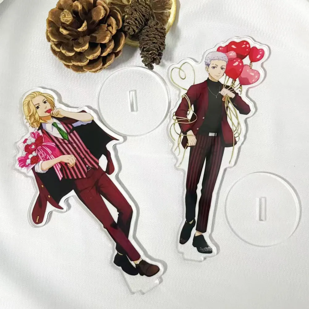 

Anime Tokyo Revengers Balloon Love Acrylic Stand Manjiro Sano Figure Kazutora Hanemiya Mini Acrylic Keychain Keisuke Baji Doll