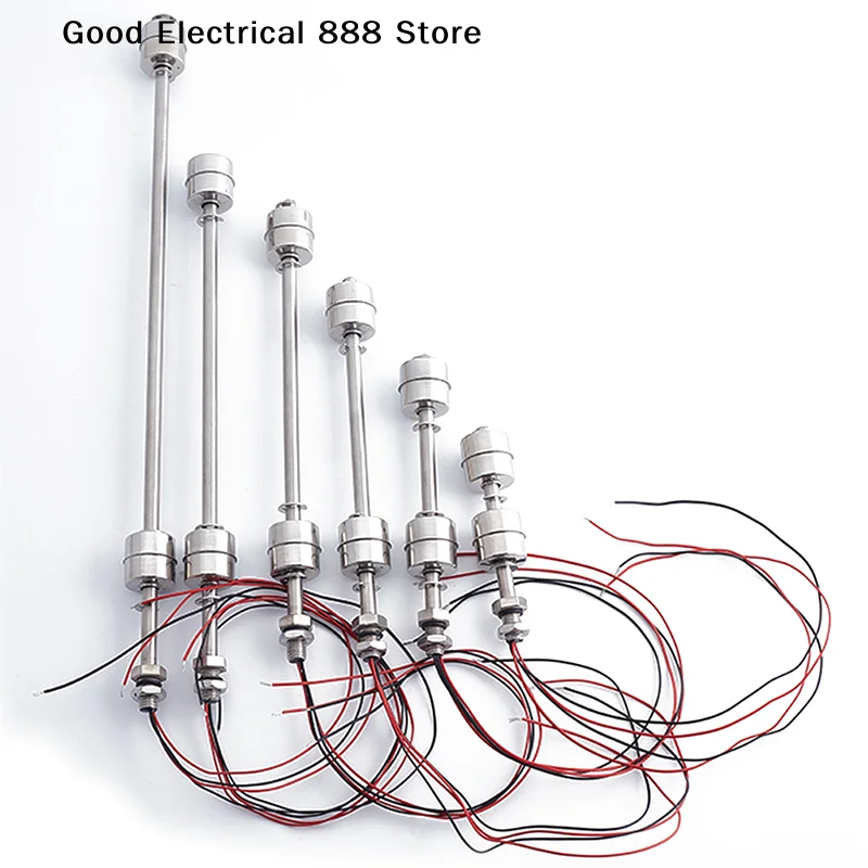 【GE】100/150/200/250mm Stainless Steel Double Ball Float Switch Tank Liquid Water Level Flow Sensor