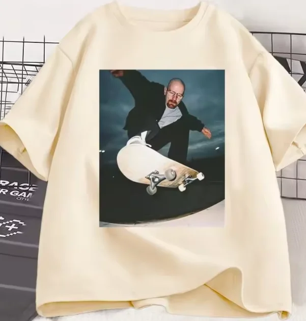 The Latest Men's Pure Cotton T-shirt for2026 Skateboard Master, Comfortable, Breathable, High-quality, Beach Travel