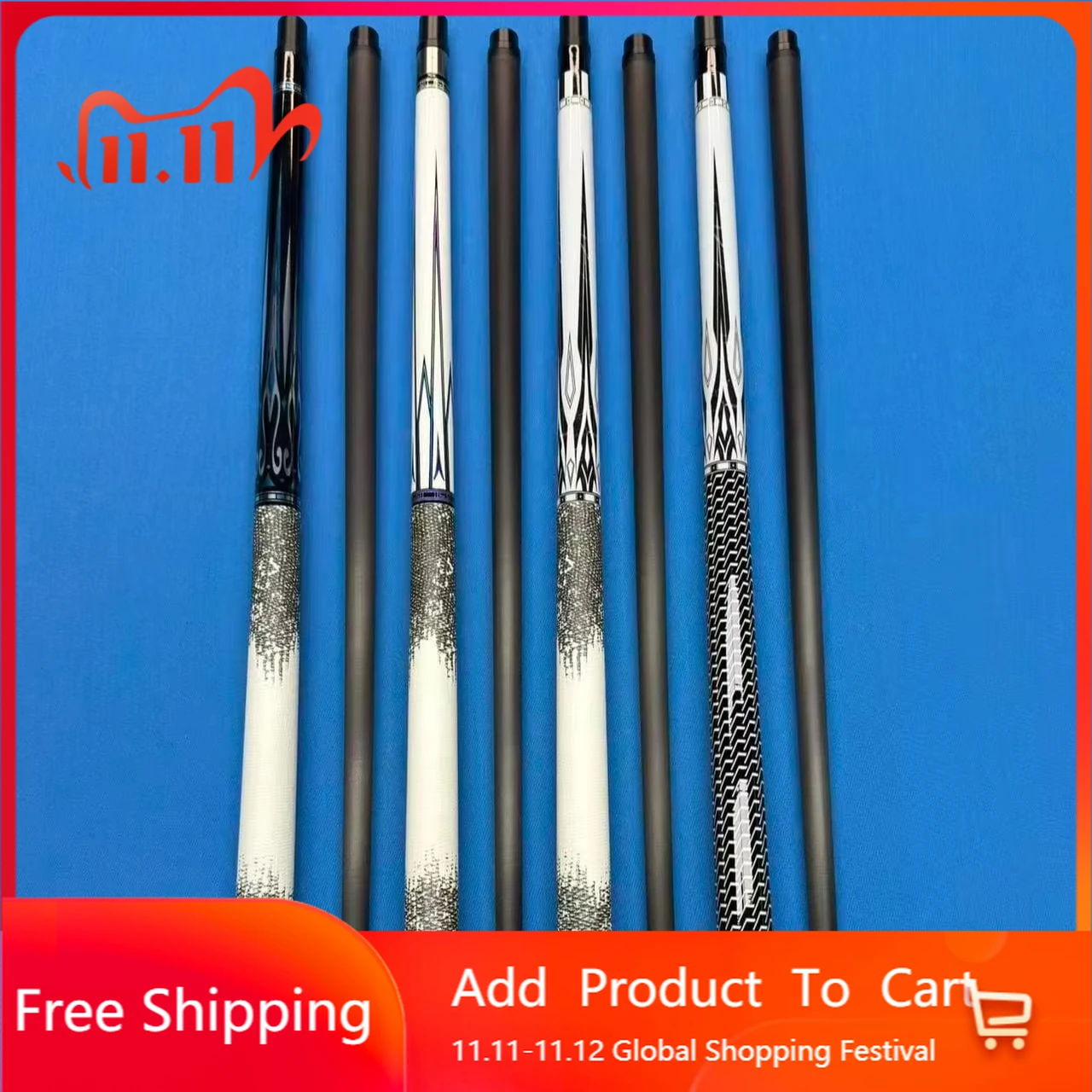 

STLF High Quality Space X 12.5mm Pool Cue Stick Carbon Fiber Durable Play Cue Billiards Maple Butt Wholesale Price