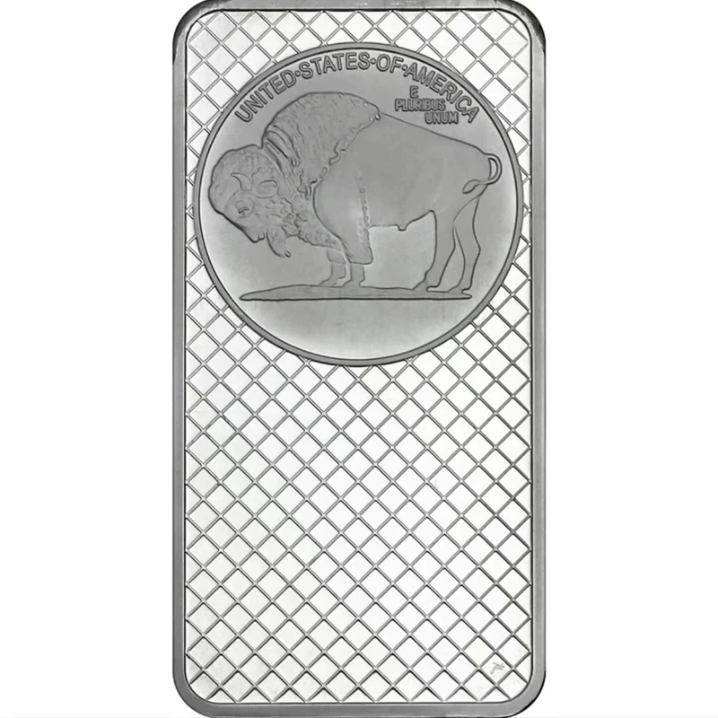 Non Magnetic 10 OZ Abt Liberty Buffalo Silver Plated Badge Coin Collectible Decoration Commemorative Bar