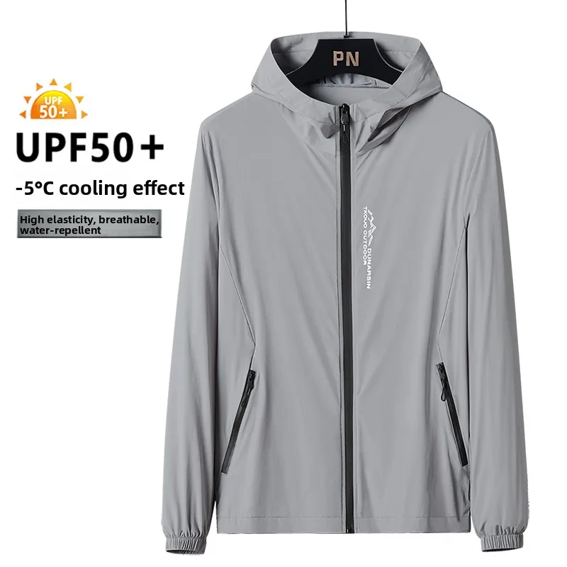 ملابس رجالية خفيفة الوزن من الحرير الجليدي للحماية من الشمس والأشعة فوق البنفسجية، مناسبة للصيد والأنشطة الخارجية، مريحة وذات...