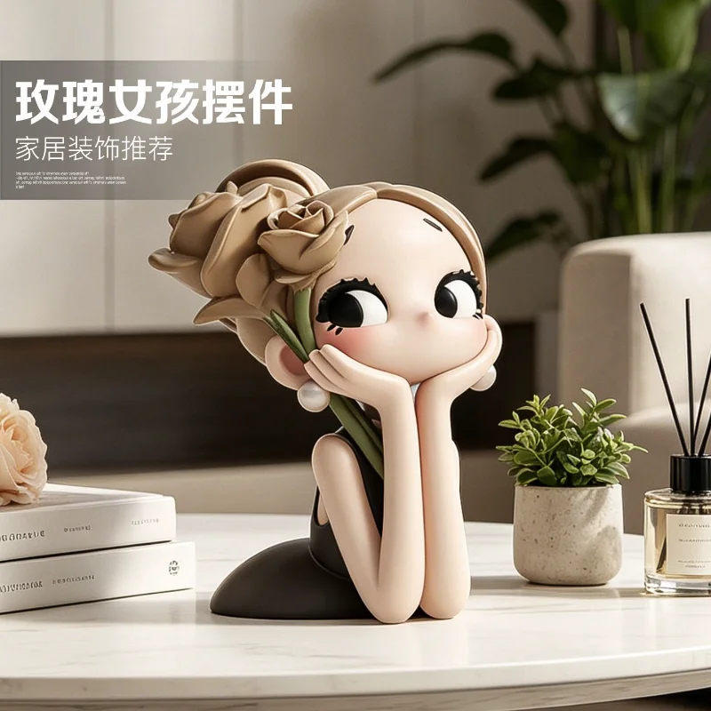 Cute Chibi-style Girl Desktop Ornament, Home Decor, Office Workstation, Mood-stabilizing Birthday Gift, Gift for Girlfriend