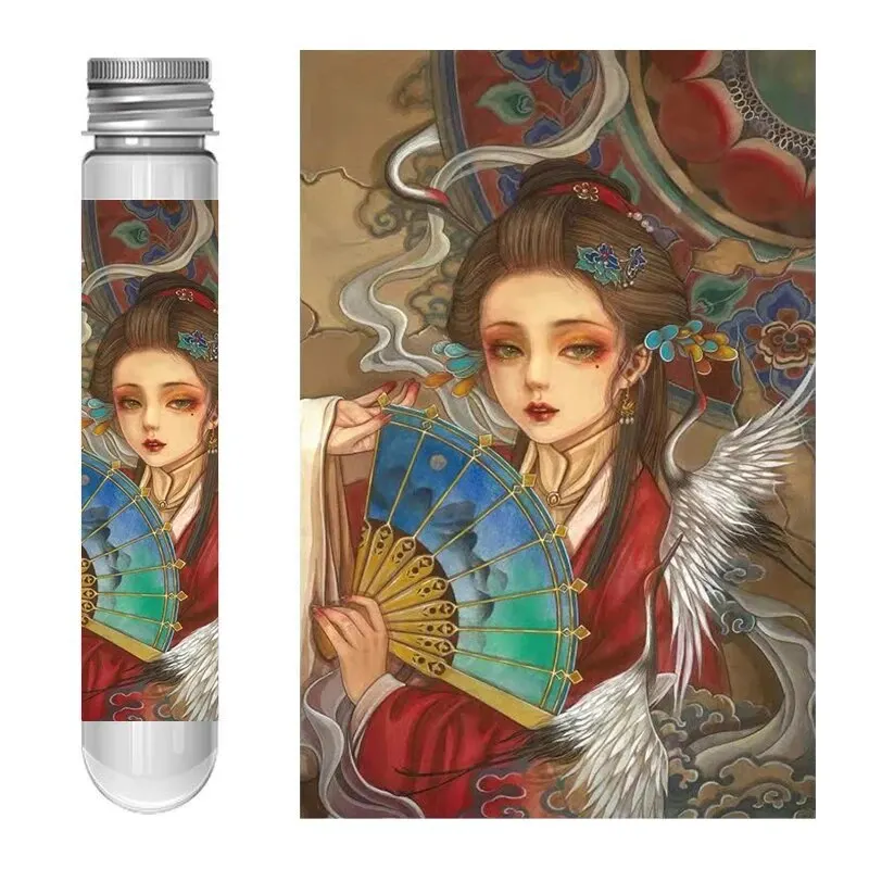 Mini Test Tube Jigsaw Puzzle 150pcs Chinese Style Painting Jigsaw Decompress Toy Educational Game