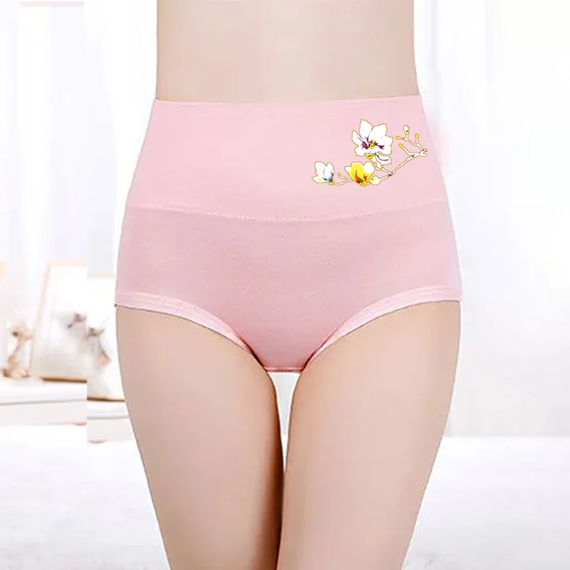 

2022 new women's high-waisted, small belly pant tops breathable cotton crotch mother's briefs for women