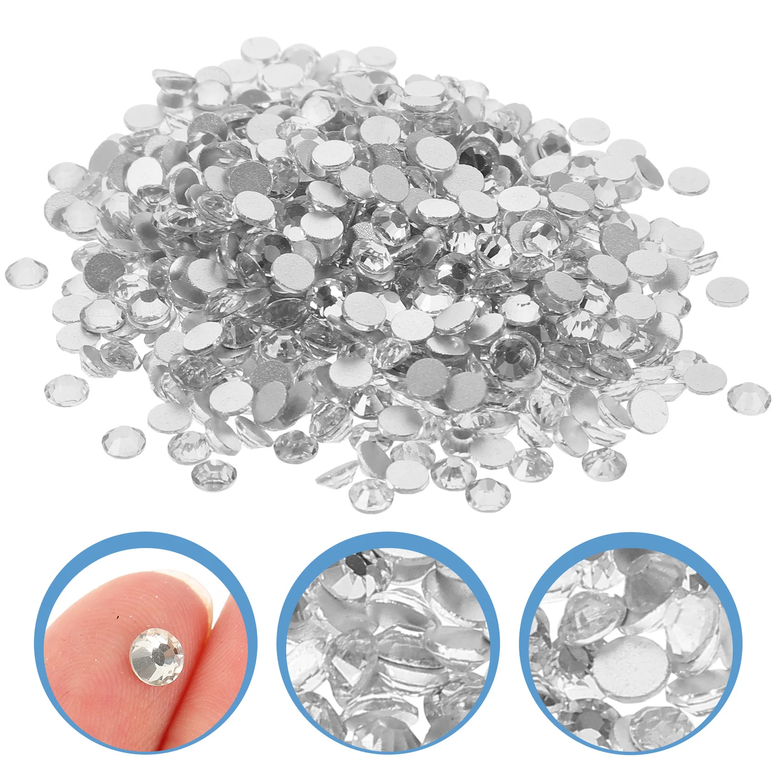 1440 pezzi di ciondoli con strass per nail art con retro piatto, decorazioni per manicure fai da te con strass per la laurea, notte fuori, artigianato fai da te per unghie