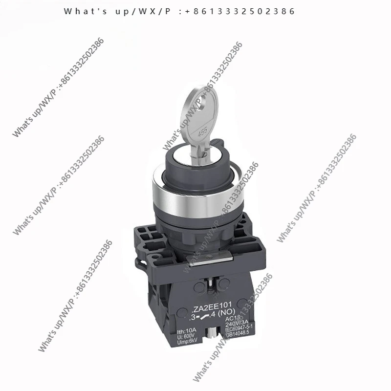 10pcs XA2 Round Key Switch XA2EG21 2 position/XA2EG33 3 position with key