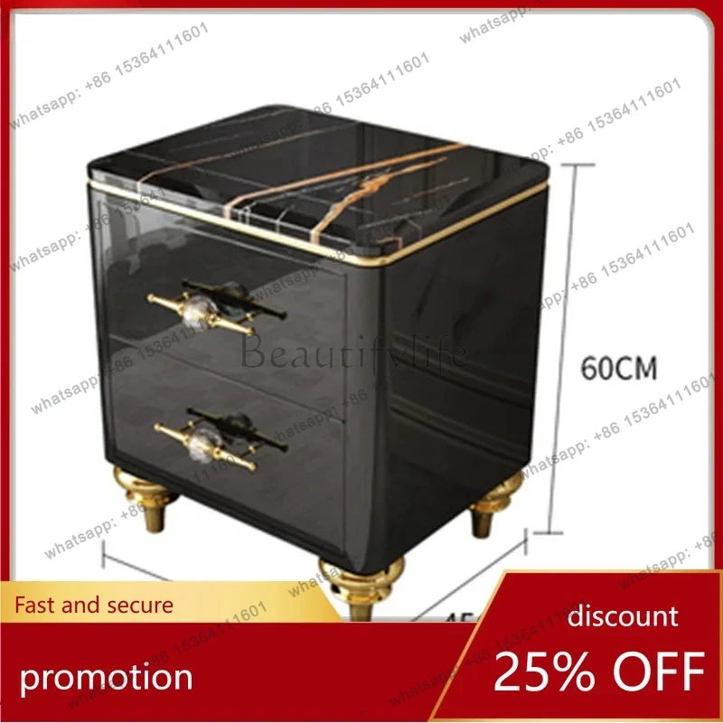 Bedside Table Modern Minimalist Multi-Functional Storage Cabinet High-End Side Cabinet