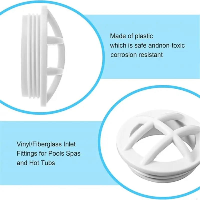 Pool Replacement Threaded Safety Grille Inlet Fitting Pool Inlet Fitting Grate JOME