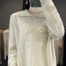 Sweet Style Sweaters , 100% Cashmere and Wool Knit Pullovers, Autumn and Winter Clothing, Free Shipping, NJ01, 2023, Hot Sales